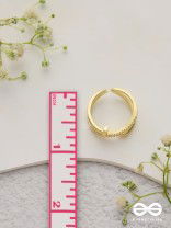 The Medusa'S Crown - Cubic Zirconia Golden Ring (Adjustable)