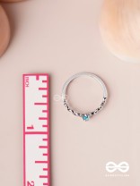 The Teal Prism - Silver Cubic Zirconia Ring