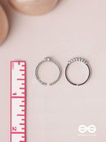 The Diamond Beauty - Silver Cubic Zirconia Rings (Set Of 2 Adjustable)