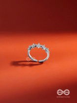 The Sacred Crown - Silver Cubic Zirconia Ring (Adjustable)