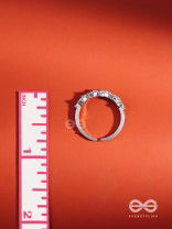 The Sacred Crown - Silver Cubic Zirconia Ring (Adjustable)