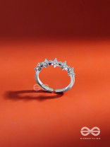The Sacred Crown - Silver Cubic Zirconia Ring (Adjustable)