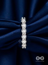 The Shiny Tales - Silver Cubic Zirconia Ring (Adjustable)