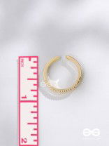 Tie Me Close - Golden Cubic Zirconia Ring (Adjustable)