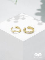 Midas Treasures - Golden Cubic Zirconia Rings (Set Of 2 Adjustable)