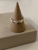 The Stereo Hearts - Silver Ring (Adjustable)