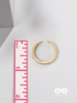 Crossroads Of Fate - Cubic Zirconia Golden Ring (Adjustable)