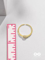 The Rare Lustre - Golden Cubic Zirconia Ring 