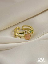 The Eden's Secret - Golden Embellished Ring (Adjustable)