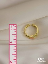 The Eden's Secret - Golden Embellished Ring (Adjustable)
