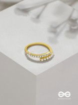 The Spark Of Love - Golden Cubic Zirconia Ring (Adjustable)