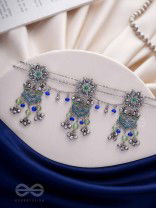 The Trinity Tales - Enamelled Oxidised Neckpiece