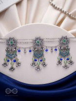 The Trinity Tales - Enamelled Oxidised Neckpiece