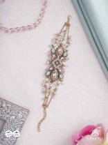 Maṇisutram-String of Gems-Regal Bracelet featuring pastel Stones & Beads.