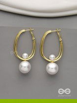 Pearl Orbit- Pearl Hoop Detachable Earrings