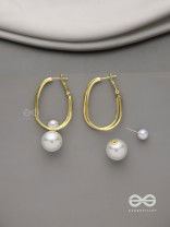 Pearl Orbit- Pearl Hoop Detachable Earrings