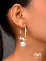 Pearl Orbit- Pearl Hoop Detachable Earrings