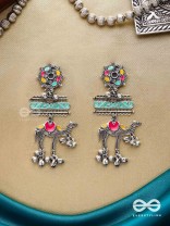 Camel’s Melody- Oxidized Camel motif earrings