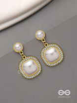  Ageless reverie - Earring studded with pearl and crystal 
