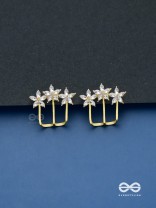 Queen’s delight - Crown shaped golden crystal studs 