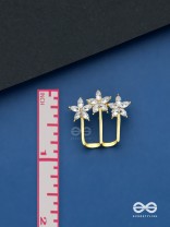 Queen’s delight - Crown shaped golden crystal studs 