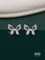 Pristine excellence - Crystal butterfly studs 