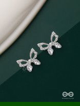 Pristine excellence - Crystal butterfly studs 