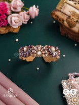 SHYAMALIKA – DARK BLOOM A FLORAL-INSPIRED BRACELET ADORNED WITH DARK-HUED GEMSTONES AND PEARLS