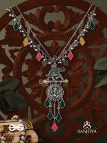 NOMAD SPIRIT – COLORFUL TRIBAL STATEMENT NECKLACE