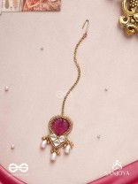 PREMABANDHANAM - BOND OF LOVE - CUTDANA AND PEARLS COMPLETE WITH MIRROR WORK MAANG TIKA