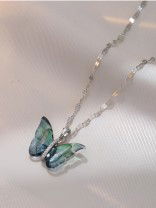 Ethereal Wings - Crystal Butterfly Necklace