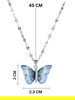 Ethereal Wings - Crystal Butterfly Necklace