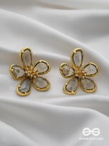 CRYSTAL GLOW - GLASS EARRINGS INLAID WITH CUBIC ZICRONIA STONES