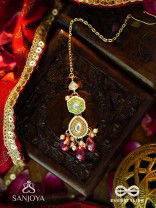 RUPANJALI - TRIBUTE TO BEAUTY - PEARLS, BEADS AND KUNDAN HAND EMBROIDERED MAANG TIKA