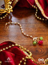 TARUNYA - YOUTHFUL CHARM - ELEGANT KUNDAN MAANGTIKA WITH ENAMEL ACCENTS AND COLORFUL BEADS