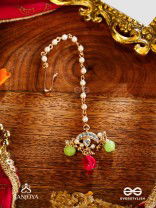 TARUNYA - YOUTHFUL CHARM - ELEGANT KUNDAN MAANGTIKA WITH ENAMEL ACCENTS AND COLORFUL BEADS