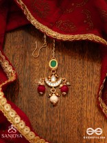 ANUPRITA - DIVINELY ADORNED - TRADITIONAL KUNDAN MAANGTIKA WITH PEARL AND BEADS