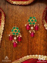 ANURAGA - LOVE’S EMBRACE - HERITAGE-INSPIRED KUNDAN POLKI EARRINGS WITH DAINTY BEADED DROPS
