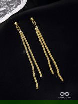 AURORA DRIZZLE - DELICATE GOLD STRAND DANGLERS