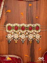 SURYAPRABHA - SUN’S AURA- LUXE HERITAGE KUNDAN CHOKER WITH PEARLS, BEADS AND GEMSTONES