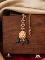 RANGKUSUMA - BLOOM OF COLORS- VIBRANT KUNDAN MAANGTIKA WITH BEADS, PEARLS AND ENAMELLING