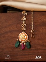 RANGKUSUMA - BLOOM OF COLORS- VIBRANT KUNDAN MAANGTIKA WITH BEADS, PEARLS AND ENAMELLING