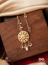 TARUNIMA - FRESHNESS- SIMPLE GRACEFUL MAANGTIKA WITH GEMSTONES, KUNDAN AND PEARLS