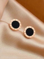 NOIR TIMEPIECE- TIMELESS BLACK AND GOLD STUDS