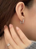 GLINT HOOPS-  MINIMALISTIC SILVER HOOPS