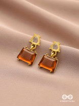 HONEY DROP- ELEGANT DROP EARRINGS WITH WARM AMBER GEMSTONES