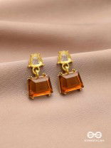HONEY DROP- ELEGANT DROP EARRINGS WITH WARM AMBER GEMSTONES