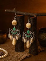 DESERT DREAM  –  OXIDISED BOHEMIAN DANGLERS