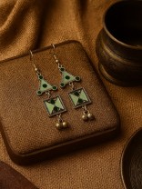 GYPSY MUSE- ENAMELLED OXIDISED EARRINGS