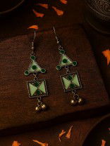 GYPSY MUSE- ENAMELLED OXIDISED EARRINGS
